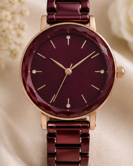 Burgundy Elegance Watch