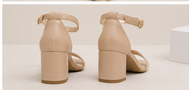 Elegant Nude Block Heels - Image 2