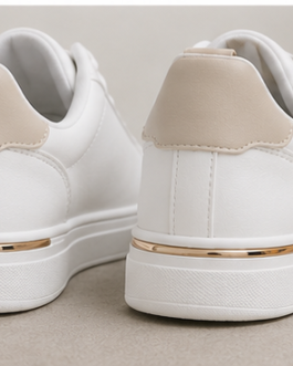 Elegant White Casual Sneakers